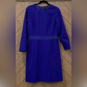 J. Crew Royal Sapphire Blue Suiting Dress Women's 10 Lined